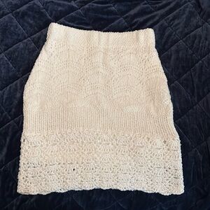 White crochet skirt